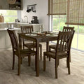 Denhour DH Basic Traditional Solid Wood 5-Piece Dining Set