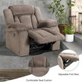 Upholstered Recliner with Rocking and Swiveling Features