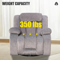 Upholstered Recliner with Rocking and Swiveling Features