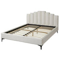 Lifestorey Modern Queen Platform Bed with Stark Velvet Upholstery