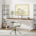 Executive Desk – Large Modern Office Workstation with Thick Wood Top