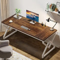Executive Desk – Large Modern Office Workstation with Thick Wood Top