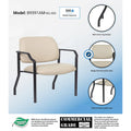 Boss Office Products Antimicrobial Guest Chair for Big and Tall Individuals