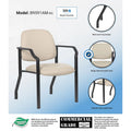 Boss Office Products Antimicrobial Guest Chair for Big and Tall Individuals