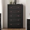Montauk Solid Wood Chest with 5 Drawers by Grain Wood Furniture