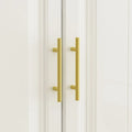 Modern Wardrobe Armoire with Hanging Rod Shelves and Drawers