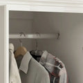Modern Wardrobe Armoire with Hanging Rod Shelves and Drawers