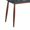 Roskilde Grey-Blue Wooden Office Desk with Storage by Roundhill Furniture