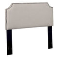 Contemporary Upholstered Fabric Headboard with Nailhead Trim for Full/Queen Beds