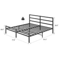 King Size Metal Bed Frame with Headboard