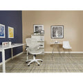 Riley Ergonomic Office Chair with White Mesh Seat and Backrest