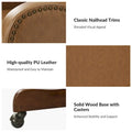 HULALA HOME Pete Adjustable Height Faux Leather Swivel Executive Chair with Tilt Mechanism