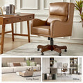HULALA HOME Pete Adjustable Height Faux Leather Swivel Executive Chair with Tilt Mechanism