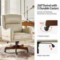 HULALA HOME Pete Adjustable Height Faux Leather Swivel Executive Chair with Tilt Mechanism