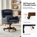 HULALA HOME Pete Adjustable Height Faux Leather Swivel Executive Chair with Tilt Mechanism