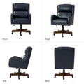 HULALA HOME Pete Adjustable Height Faux Leather Swivel Executive Chair with Tilt Mechanism