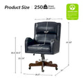 HULALA HOME Pete Adjustable Height Faux Leather Swivel Executive Chair with Tilt Mechanism
