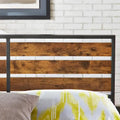 Aabira Low Profile Metal Platform Bed with Wooden Finish Panels by iNSPIRE Q Classic