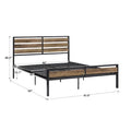Aabira Low Profile Metal Platform Bed with Wooden Finish Panels by iNSPIRE Q Classic