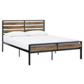 Aabira Low Profile Metal Platform Bed with Wooden Finish Panels by iNSPIRE Q Classic