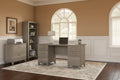 60-Inch Office Desk with Cabinet and 5-Shelf Bookcase
