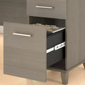 60-Inch Office Desk with Cabinet and 5-Shelf Bookcase