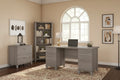 60-Inch Office Desk with Cabinet and 5-Shelf Bookcase