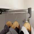 Space-Saving Scalable Hanging Rod Wardrobe Closet with Mirror