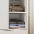 Modern Wardrobe Armoire with Mirror Door Drawers and Shelves