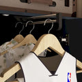 Space-Saving Scalable Hanging Rod Wardrobe Closet with Mirror