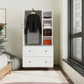 Space-Saving Scalable Hanging Rod Wardrobe Closet with Mirror
