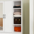 Space-Saving Scalable Hanging Rod Wardrobe Closet with Mirror