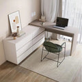 97.63" Modern Expandable Dresser Desk Combo for Home Office with 6 Drawers