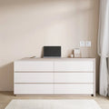 97.63" Modern Expandable Dresser Desk Combo for Home Office with 6 Drawers