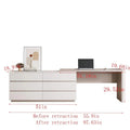 97.63" Modern Expandable Dresser Desk Combo for Home Office with 6 Drawers