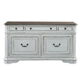 Weathered Bark Credenza in Antique White from Magnolia Manor