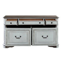 Weathered Bark Credenza in Antique White from Magnolia Manor