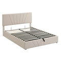 Nestfair Upholstered Platform Bed featuring Hydraulic Storage Solution
