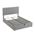 Nestfair Upholstered Platform Bed featuring Hydraulic Storage Solution