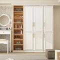 74.8-Inch Tall Large Modular Wardrobe Closet with Glass Doors