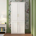 74.8-Inch Tall Large Modular Wardrobe Closet with Glass Doors