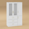 74.8-Inch Tall Large Modular Wardrobe Closet with Glass Doors