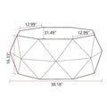 38-Inch Three-Dimensional Embossed Retro American Coffee Table