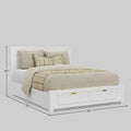 White Carmel Eastern King Storage Bed