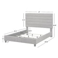 Raquel Queen Upholstered Bed with Channel Back by Lifestorey