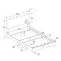 Nova Contemporary Queen Bed with Upholstered Design – Box Spring Needed