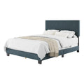 Nova Contemporary Queen Bed with Upholstered Design – Box Spring Needed