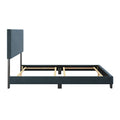 Nova Contemporary Queen Bed with Upholstered Design – Box Spring Needed