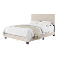 Nova Contemporary Queen Bed with Upholstered Design – Box Spring Needed