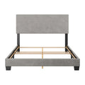 Nova Contemporary Queen Bed with Upholstered Design – Box Spring Needed